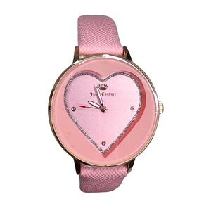 PINK 💕Juicy Couture Glitter Heart Dial Watch